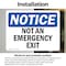 Signmission Not An Emergency Exit, 7 in W x Rectangle, Vinyl Decal OS-2PACK-NS-D-57-L-15136 - alternate 3